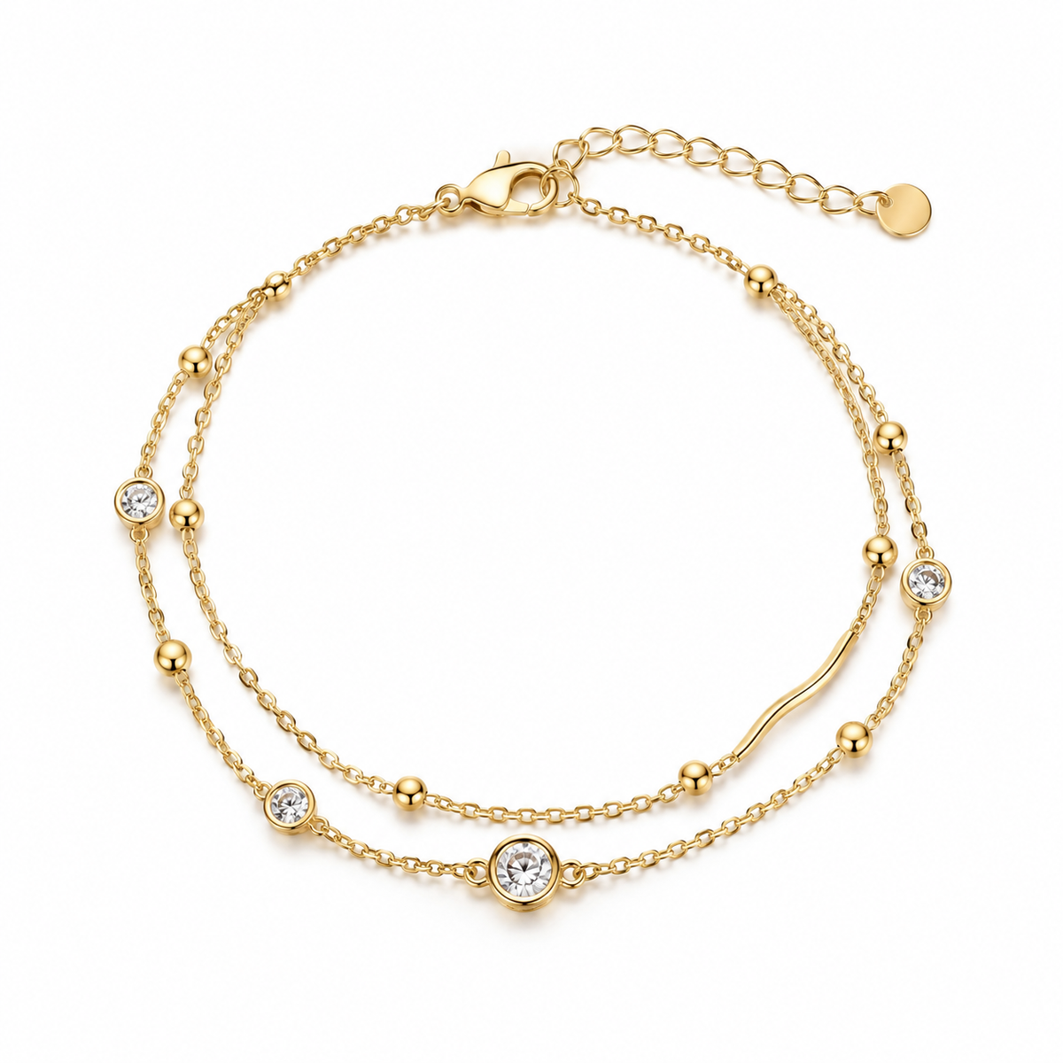 VELQIZORA™ Isolde Lavender Crystal Bangle – Pale Purple Stone Accent Bracelet, Delicate Open Wrist Jewelry