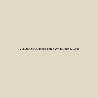 Gilded Pebble White Jade & Gold – VELQIZORA™ product preview