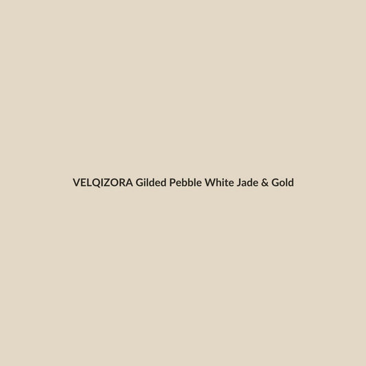 Gilded Pebble White Jade & Gold – VELQIZORA™ product preview