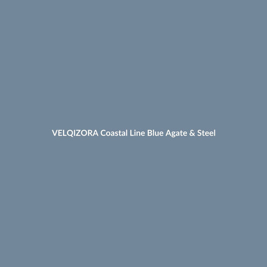 Coastal Line Blue Agate & Steel – VELQIZORA™ product preview
